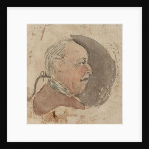 Profile of a middle-aged man with a pigtail by Gabriel Bray