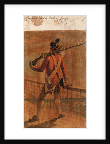 A sentinel on the 'Pallas's' gangway by Gabriel Bray