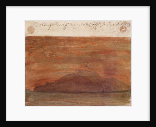 The Pike [Peak] of Teneriff bearing W 1/2 S 9 Lgs January 1775 by Gabriel Bray