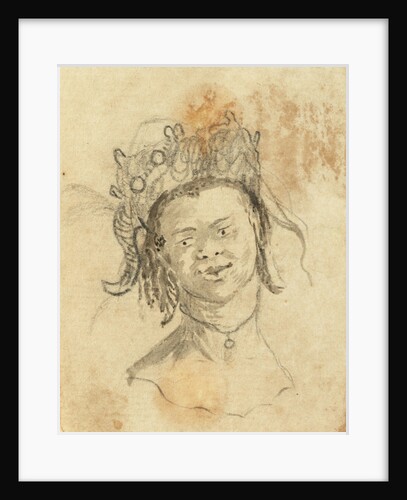Head of a native wearing a headdress by Gabriel Bray