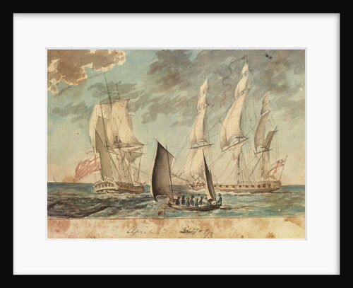 Two small Royal Navy frigates by Gabriel Bray