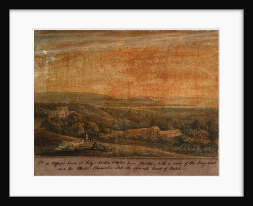 L[or]d de Cliffords house at Kings Weston 5 miles from Bristol - with a View of the King-road and the Bristol Channel - and the opposite coast of Wales by N. F.