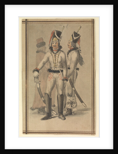Figures in Russian (?) military uniform by Gabriel Bray