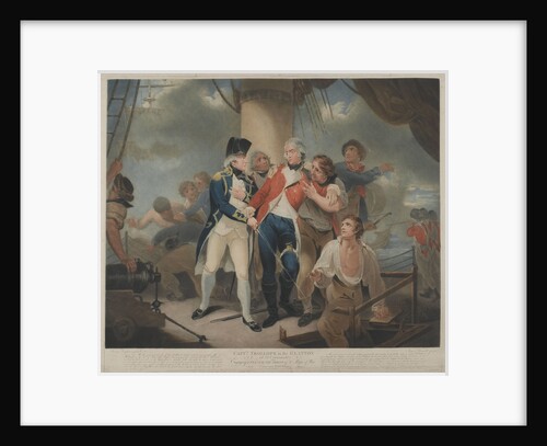 Capt. Trollope in the 'Glatton', of 54 Carronades Engaging a French Squadron of 8 Ships of war carrying 230 guns by James Daniell