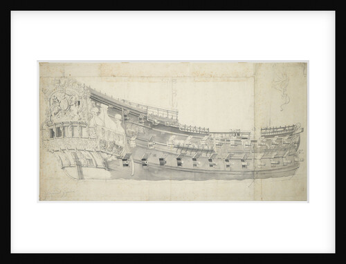 Portrait of the 'Plymouth' by Willem van de Velde the Elder