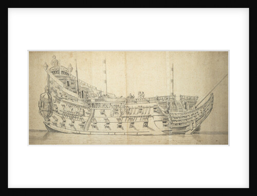 Portrait of the 'Tre Foldighed' by Willem van de Velde the Elder