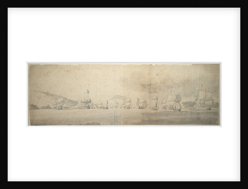 The Dutch Indiamen passing Bok op Raa (Bjaelkero), 25 August 1665 by Willem van de Velde the Elder
