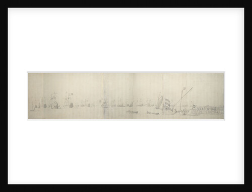 The Dutch fleet lying near Hellevoetsluis, Autumn 1664 by Willem van de Velde the Elder