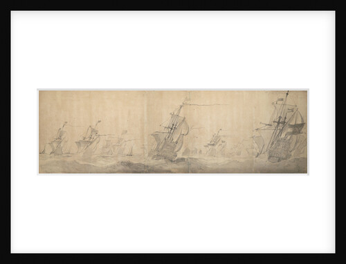 Dutch fleet beating up the coast off the North Frisian Islands 9 [OS] / 19 October 1658 by Willem van de Velde the Elder
