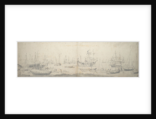 Weyschuits, a kaag and Dutch men-of-war in the Texel, 1643 by Willem van de Velde the Elder