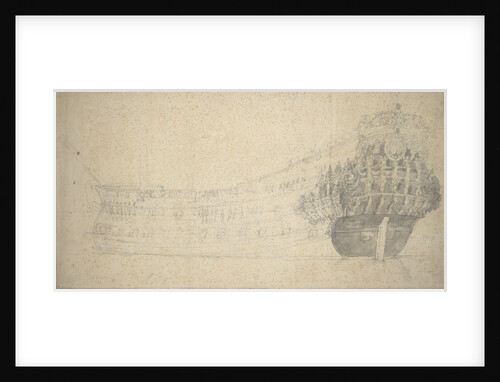 Portrait of a French two-decker. Built in Holland 1666-67 by Willem van de Velde the Elder