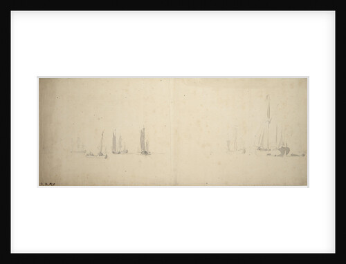 A galjoot and other craft in light airs by Willem Van de Velde the Younger