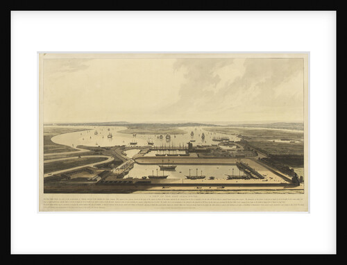 A view of the East India Docks by William Daniell