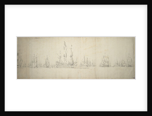 The day before the battle of Lowestoft, 2-12 June 1665 by Willem van de Velde the Elder