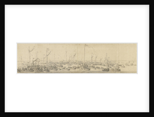 Fireworks on the Thames celebrating the coronation of James II 1685 by Willem van de Velde the Elder