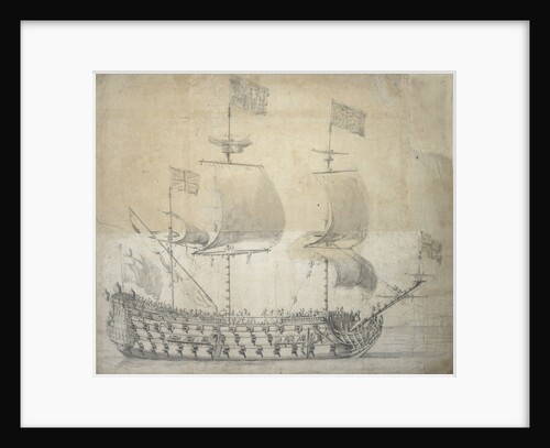 Portrait of the 'Britannia', 100 guns, built in 1682 and rebuilt in 1700 by Willem van de Velde the Elder