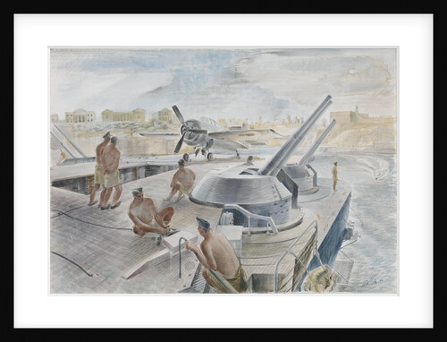 'Illustrious' returns to the Grand Harbour, Malta by Leslie Cole