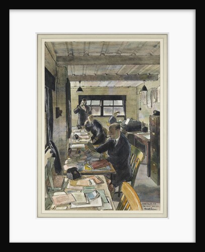 Naval C-in-C's HQ Press Liaison, June 1944 by Barnett Freedman
