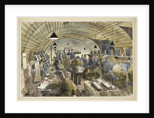 Naval C-in-C's HQ Wireless Telegraph Rooms in the night of 5 June 1944 by Barnett Freedman