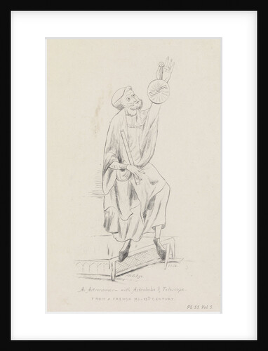 An astronomer with astrolabe and a telescope by W.B. Rye