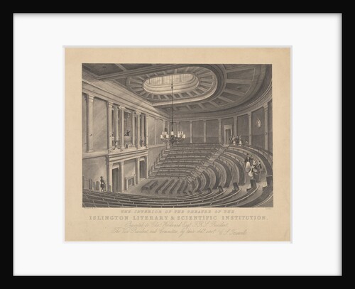 The interior of the Theatre of the Islington Literary and Scientific Institution by Tosswill & Co.