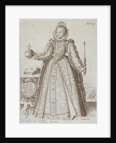 Elizabeth D G Angliae Franciae et Hiberniae Virginae Reginae' by Cornelis van Sichem