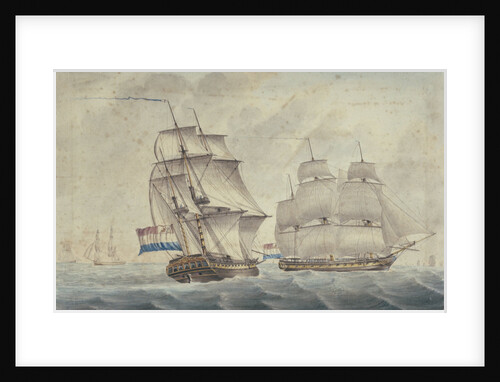 Two Dutch frigates by unknown