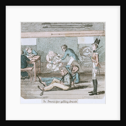 In Irons for getting drunk' from 'A Sailor's Progress by George Cruikshank