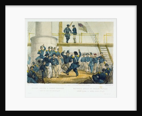 English sailors & French soldiers. A Dance on board HMS Vulture Augt 7' by Edwin Thomas Dolby