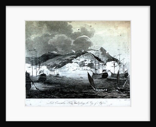 Lord Exmouth's Fleet bombarding the City of Algiers by Craig