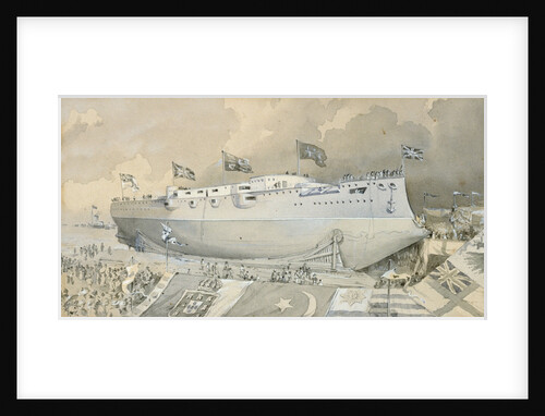HMS 'Canopus' launched at Portsmouth 13 October 1897 by H. Coish