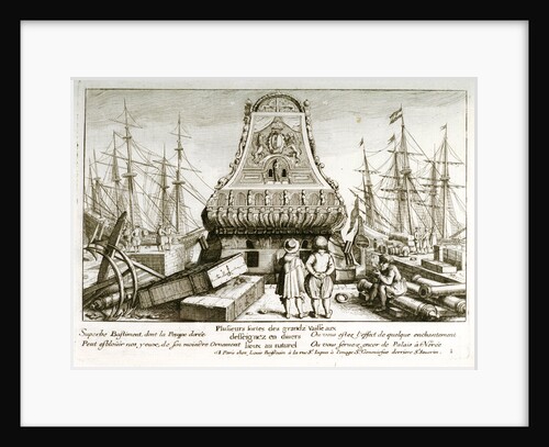 Plusieurs fortes des grandz vaisseaux desseignez en diuers lieux au naturel. Plate 1 'Grands vaisseau by Wenceslaus Hollar