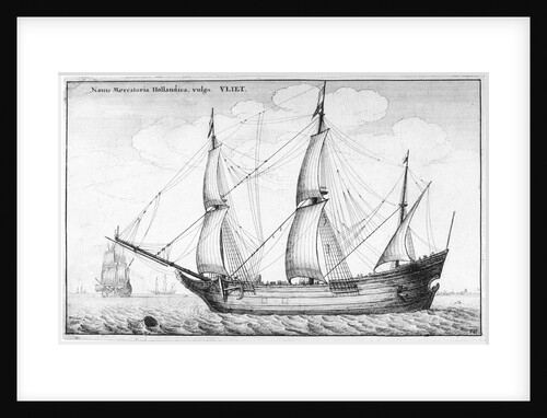 Navis Mercatoria Hollandica vulgo Vliet by Wenceslaus Hollar