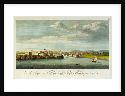 A prospect of the Moro Castle and city of Havana from sea by Office