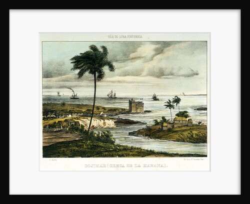Cojimar (or Coximar) fort, Havana by F. Mialhe