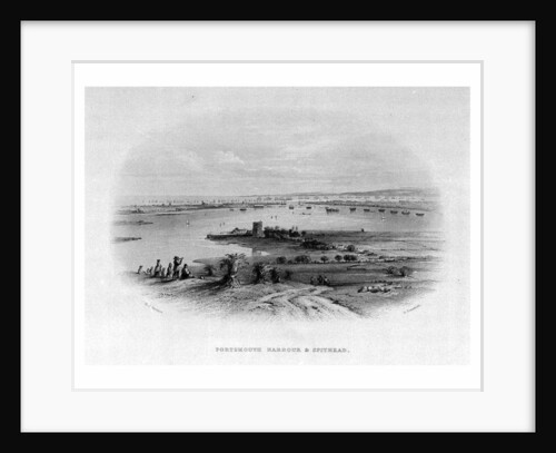 Portsmouth harbour & Spithead by William Henry Bartlett