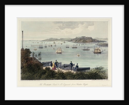 The Breakwater, Sound & Mt Edgecumbe from Staddon Heights (Plymouth). Six Views of the Picturesque Scenery of Plymouth' by Newman & Co