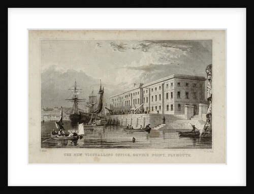 The new victualling office, Devil's Point, Plymouth by Thomas Allom