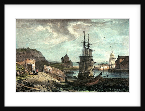 Stonehouse Bridge from Richmond Walk. Illustrations of Plymouth, Devonport, etc No.2 by GR Sartorius