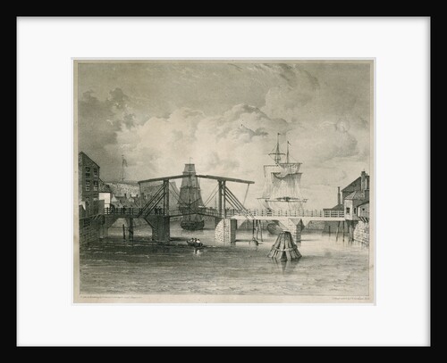 The Whitby old draw-bridge by Francis Pickernell