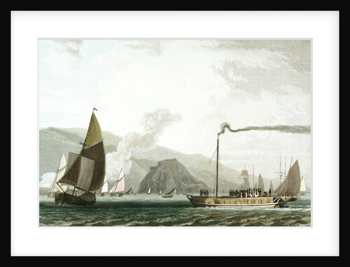 Steam boat on the Clyde near Dumbarton by William Daniell