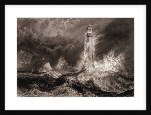 Bell Rock light house during a storm from the North East by Joseph Mallord William Turner