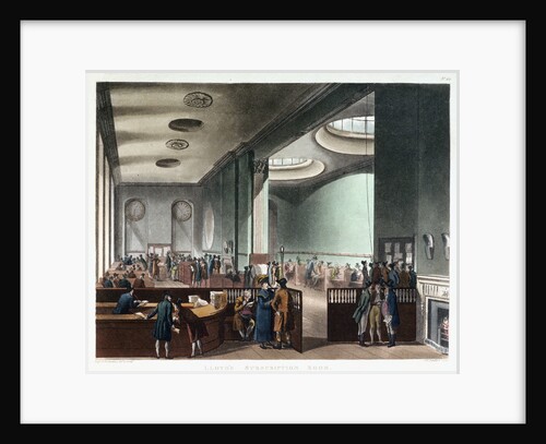 Lloyd's subscription room by Thomas Rowlandson