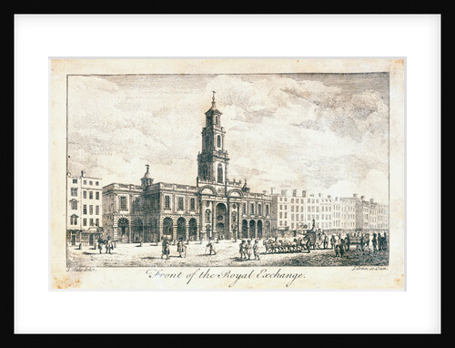 Frontal view of The Royal Exchange by Samuel Wale