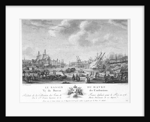 The port basin of Le Havre by Nicolas Marie Ozanne