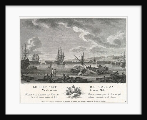 Le Port Neuf de Toulon, Vu de dessus le vieux Mole Reduit de la Collection des Ports de France dessines pour le Roi en 1776, Par le Sr Ozanne Ingenieur de la Marine Pensionnaire de Sa Majeste' by Nicolas Marie Ozanne