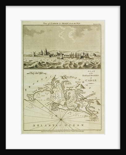 View of Cadiz in Spain from the west by J. Cary