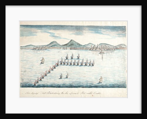 The English fleet blockading the Spanish port of Cadiz by unknown