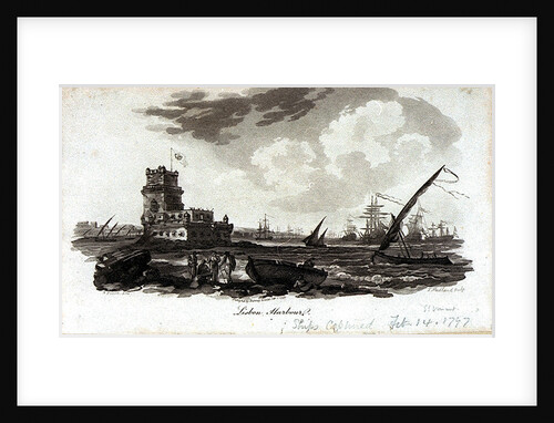Lisbon Harbour [with the Tower of Belem] by Nicholas Pocock