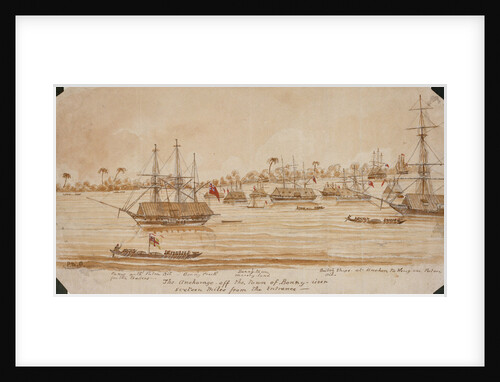 The Anchorage off the Town of Bonny river sixteen miles from the Entrance by P.M. G.